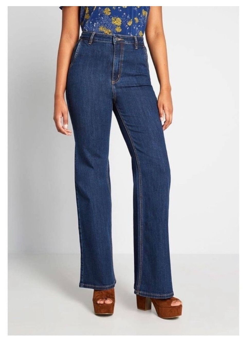 ModCloth the Grier wide leg jeans 2